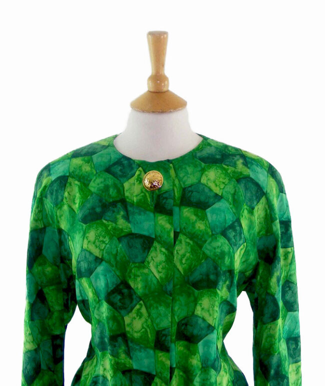 Eye catching Pure Silk 80s Dress - 12 - Image 2