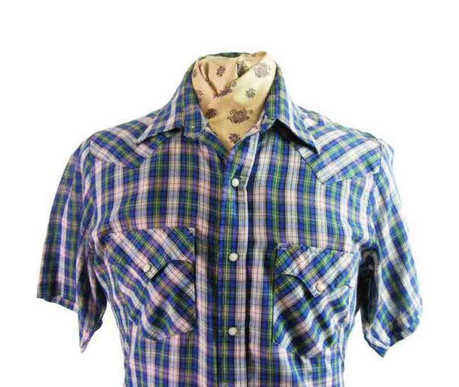 Holt Multi color Checked Western Shirt - M - Image 2