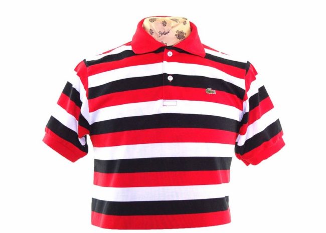 Lacoste Tri Colour Striped Polo Shirt - M - Image 2