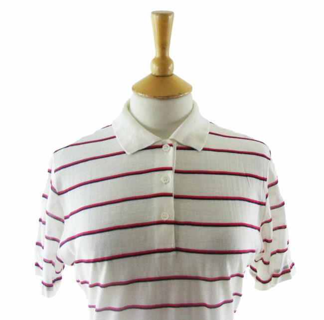 Ladies Striped Polo Shirt - 10 - Image 2