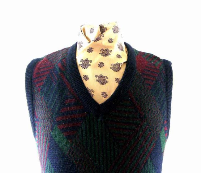 Mens Multicoloured V Neck Tank Top - M - Image 2