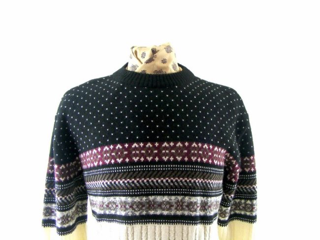 Mens Scandinavian Print Multicolored Sweater - L - Image 2