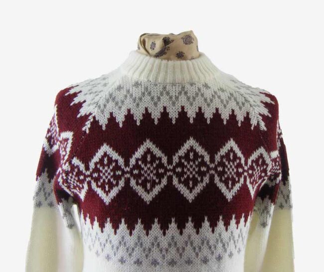 Mens Scandinavian Print Sweater - M - Image 2