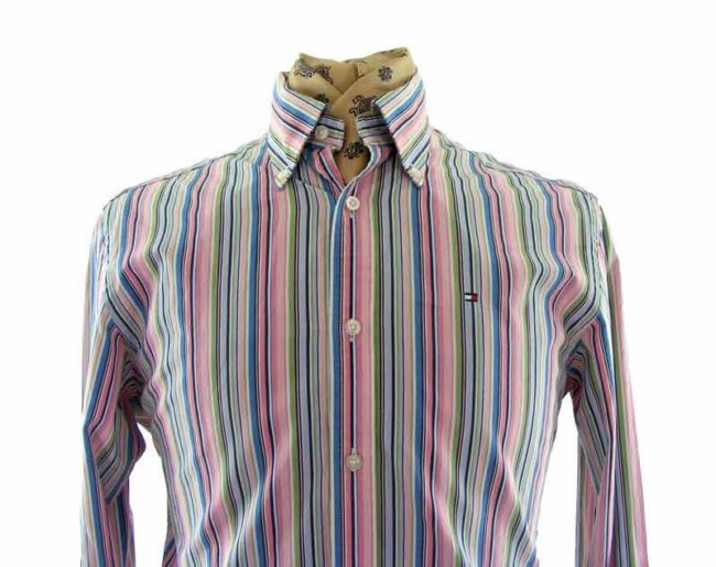 Tommy Hilfiger Striped Button Down Shirt - M - Image 2