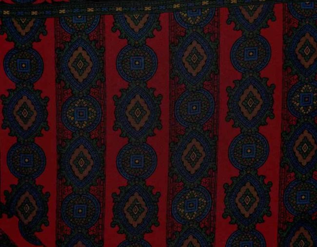 60s Printed Red Scarf - Image 3