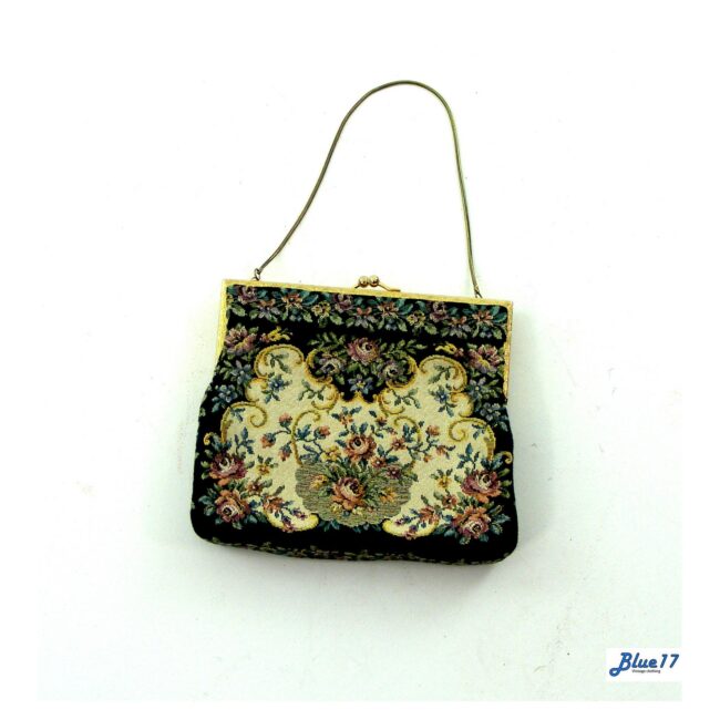 60s floral Tapestry Handbag