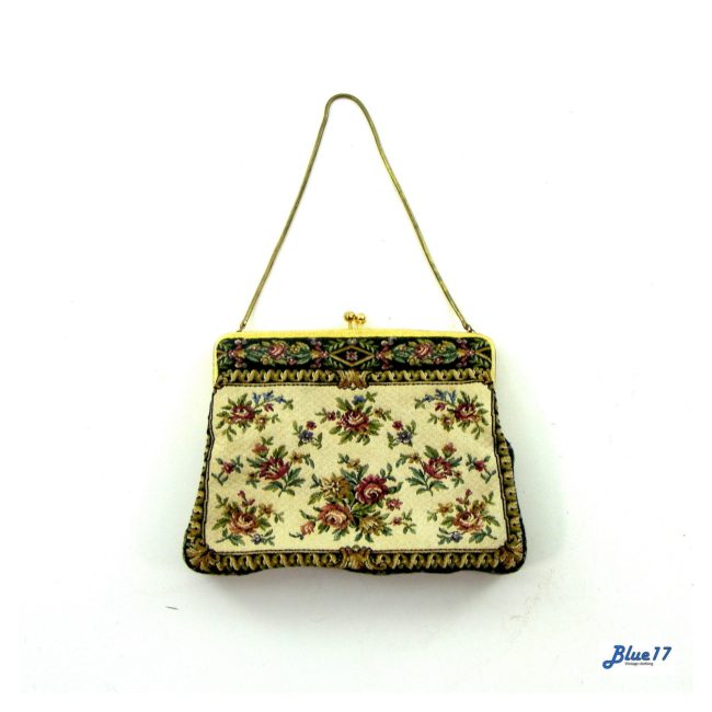 60s floral print Tapestry Handbag