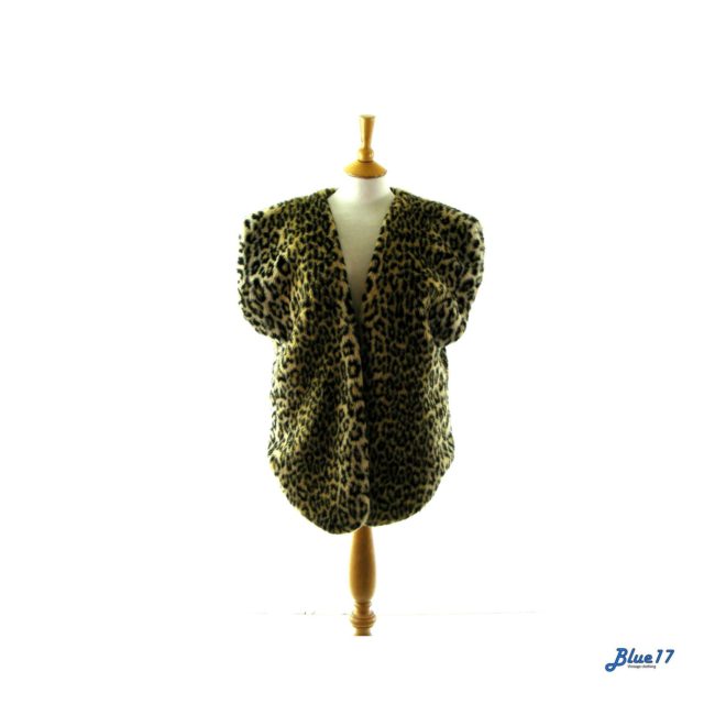 90s Leopard print waistcoat