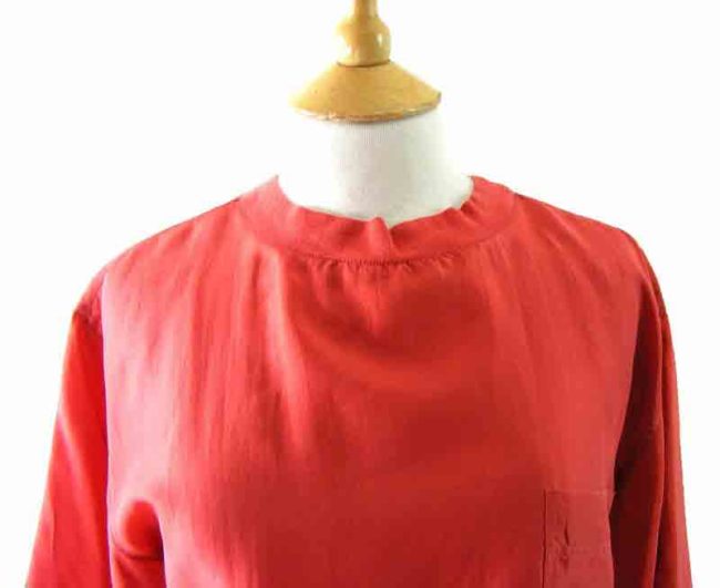 90s Red Band Collar Cropped Top - 12 - Image 2