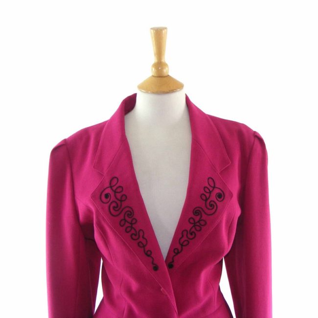 90s Magenta Embroidered Skirt Suit - 16 - Image 3
