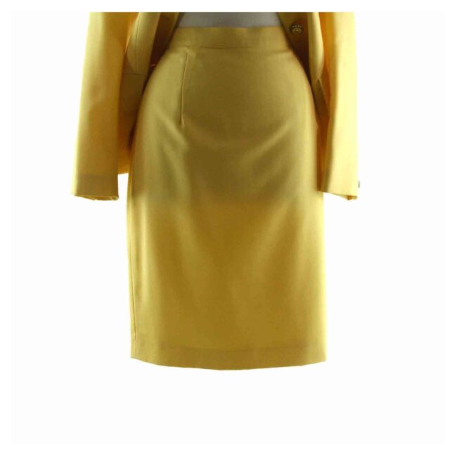 90s Versace Yellow Skirt Suit - 12 - Image 4