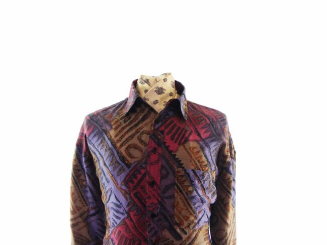 80s Vibrant Purple Long Sleeved Shirt - M - Image 2