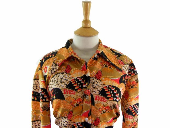 70s Autumnal Landscape Blouse - 16 - Image 2