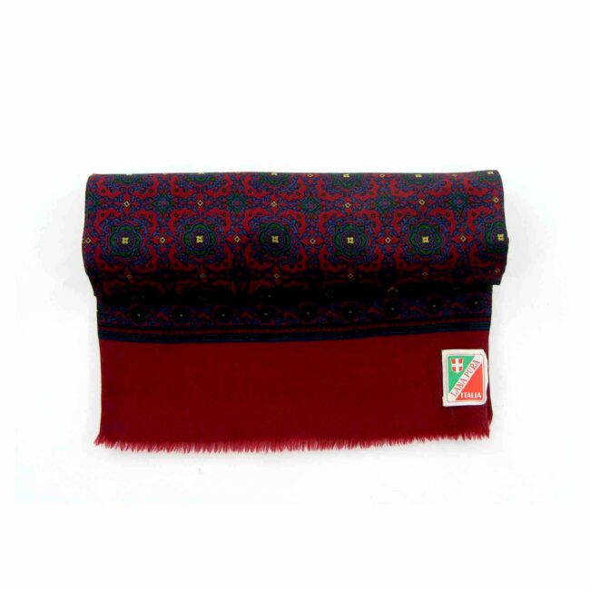 60s Multicoloured Victorian Print Scarf