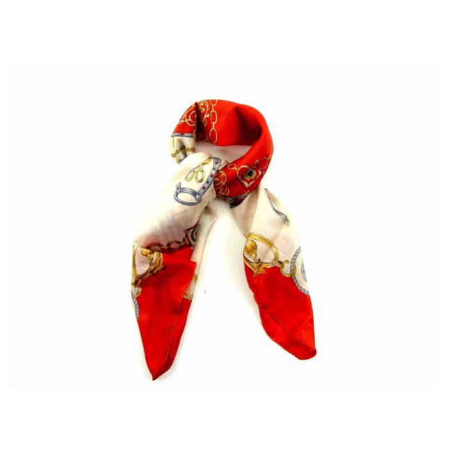 Red Horseshoe Chain Head Scarf