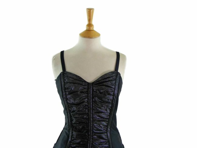 90s Black Sparkly Netted Dress - 8 - Image 2