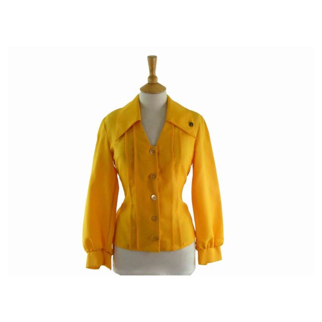 70s Canary Yellow Blouse - 12