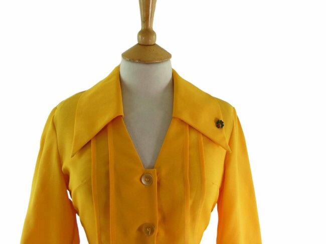 70s Canary Yellow Blouse - 12 - Image 2