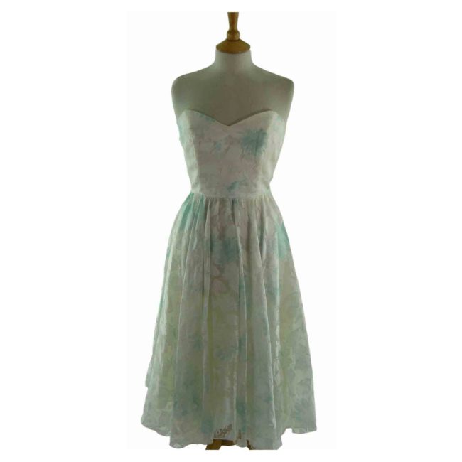 Vera Mont Floral Lace Strapless Dress - 6