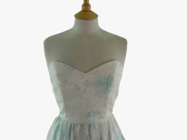 Vera Mont Floral Lace Strapless Dress - 6 - Image 3