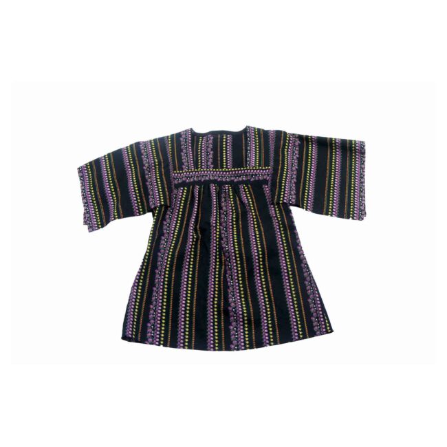 70s Floral Striped Square Sleeved Blouse - 8