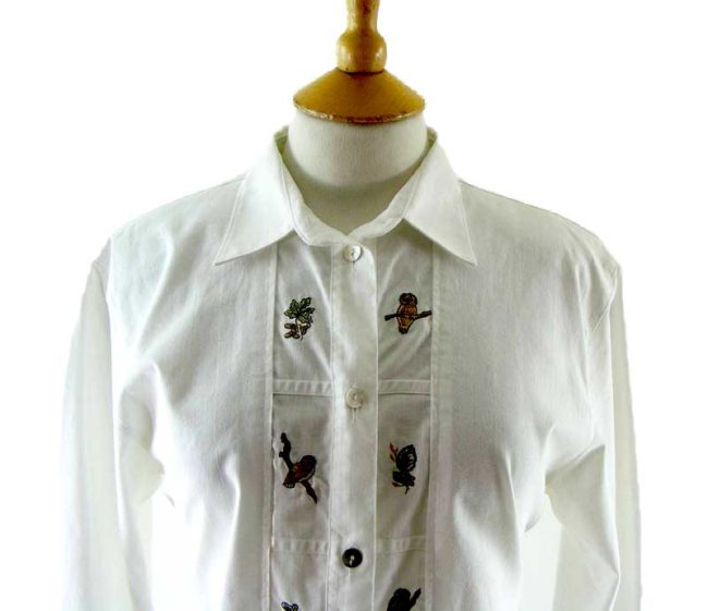 90s Summer Floral blouse - 12 - Image 2