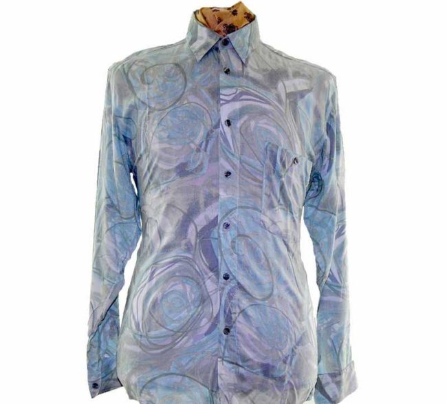 80s Tropical Jungle Long Sleeve Shirt - M - Image 2