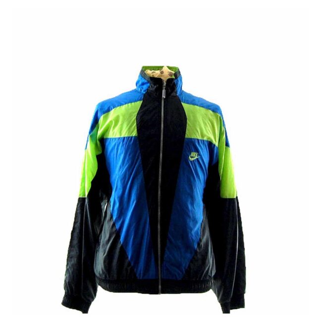 Nike Lime Green Contrast Shell Suit Jacket - L