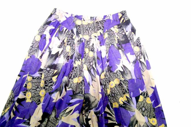 90s Purple Floral Patterned Harem Pants - 12 - Image 2