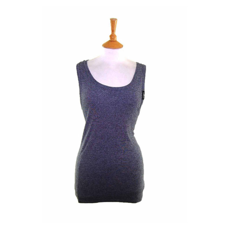 Womens Dark Grey Cotton Vest Top