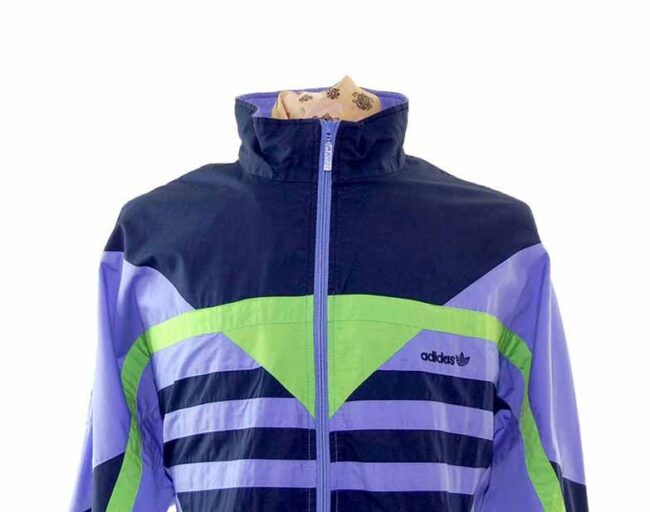 Adidas Lilac Striped Jacket - XXXL - Image 2