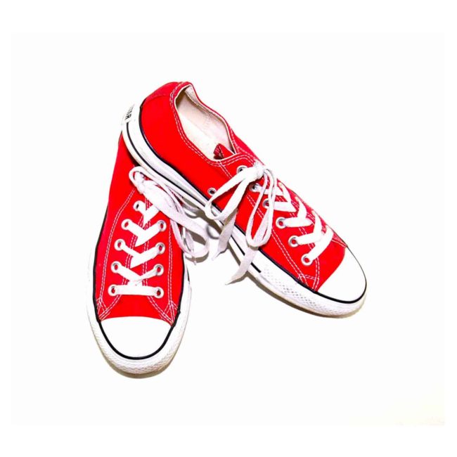 Vintage Red Converse Sneakers