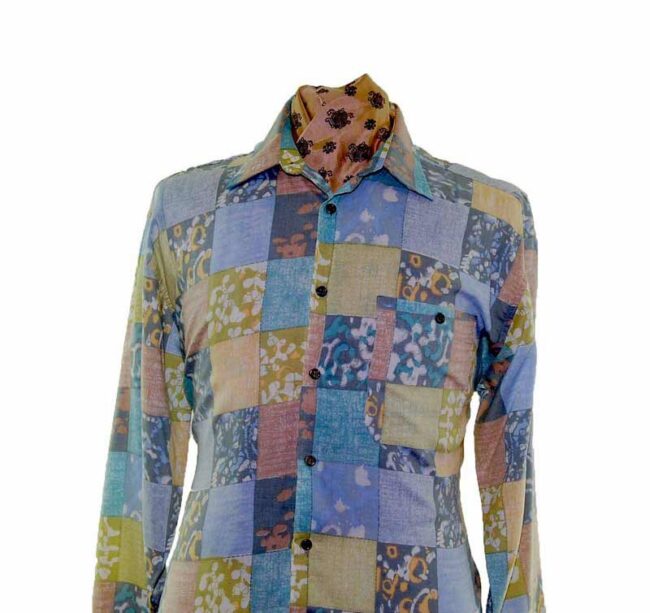80s Square Patterned Shirt - XL - Image 2