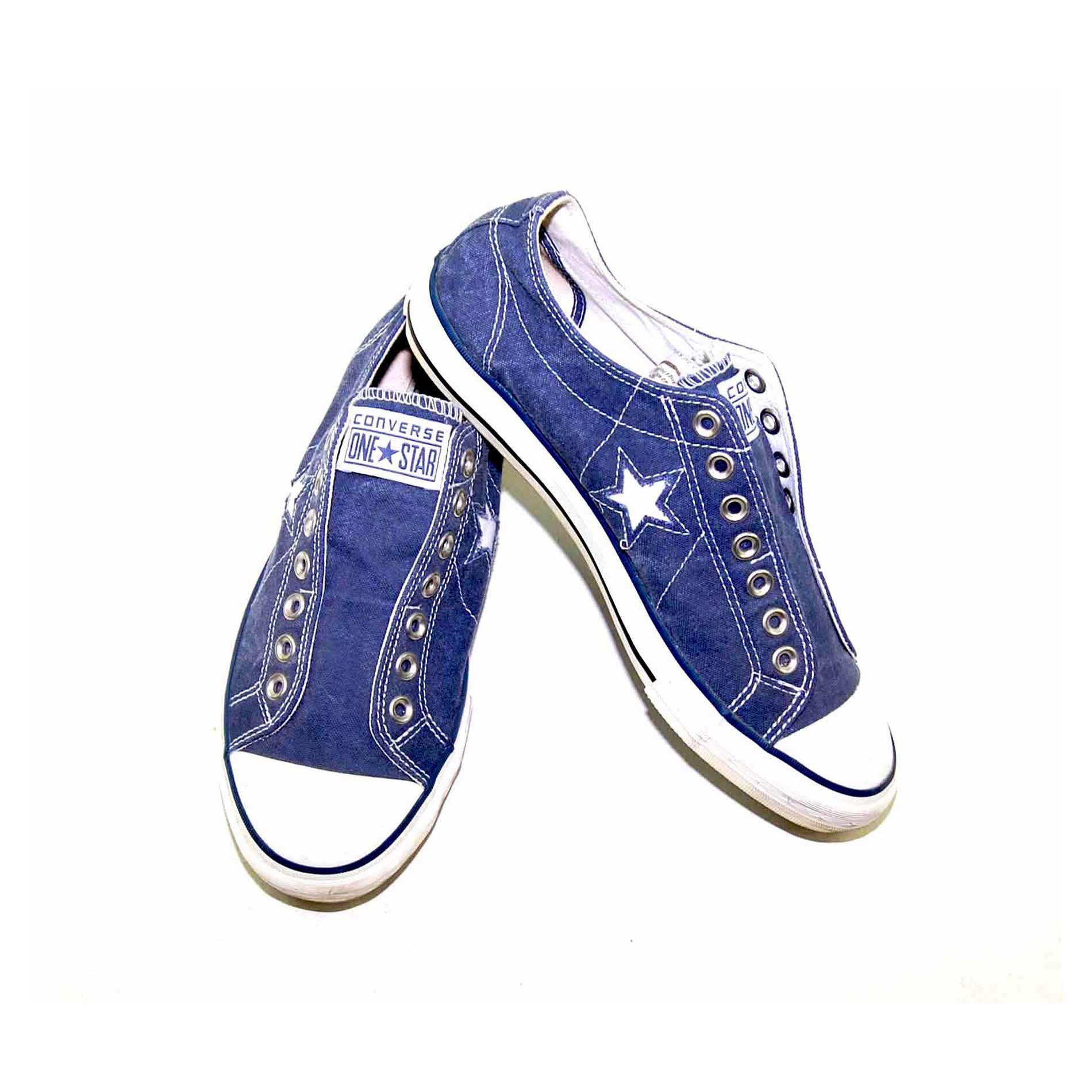 90s Blue One Star Converse Sneakers - Blue 17 Vintage Clothing