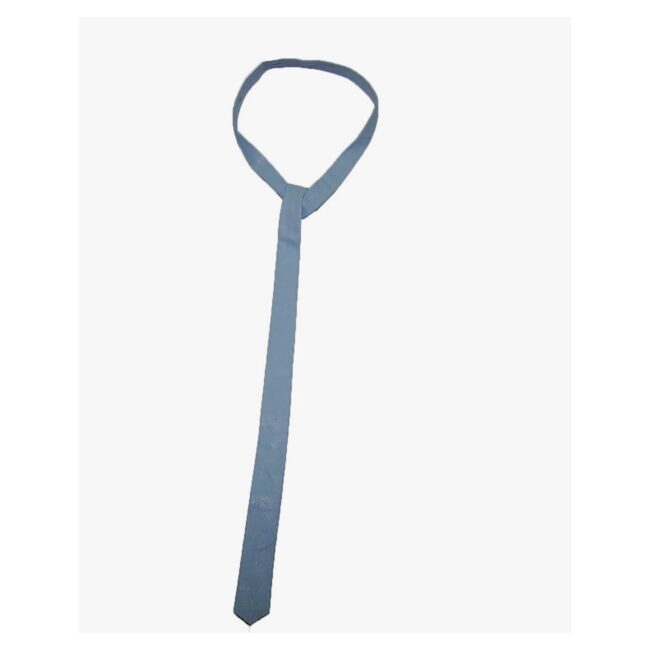 60s Slim Baby Blue Leather Tie