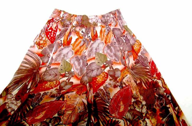 90s Orange Floral Wide Leg Culottes - 14 - Image 2