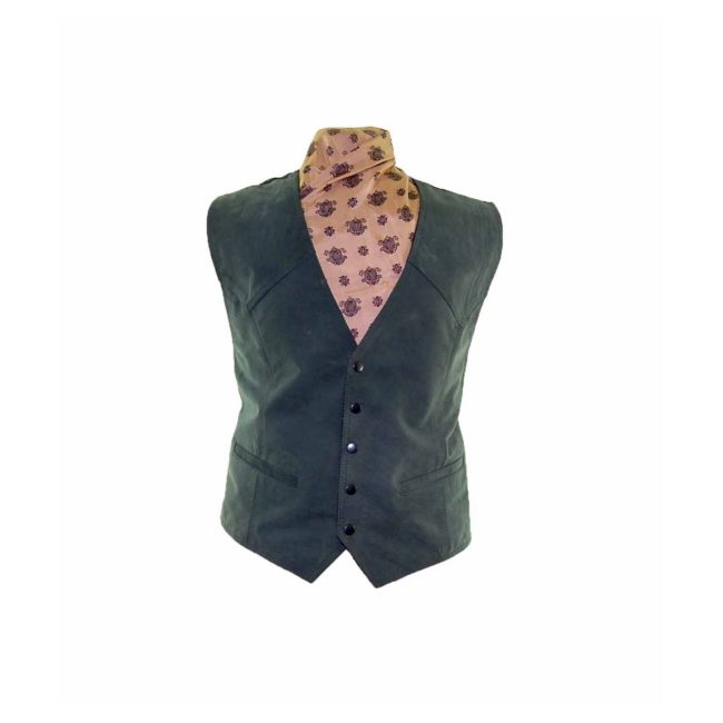 Dark Green Suede Waistcoat