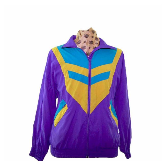 80s Purple Contrast Shell Suit Two Piece - M - Image 2