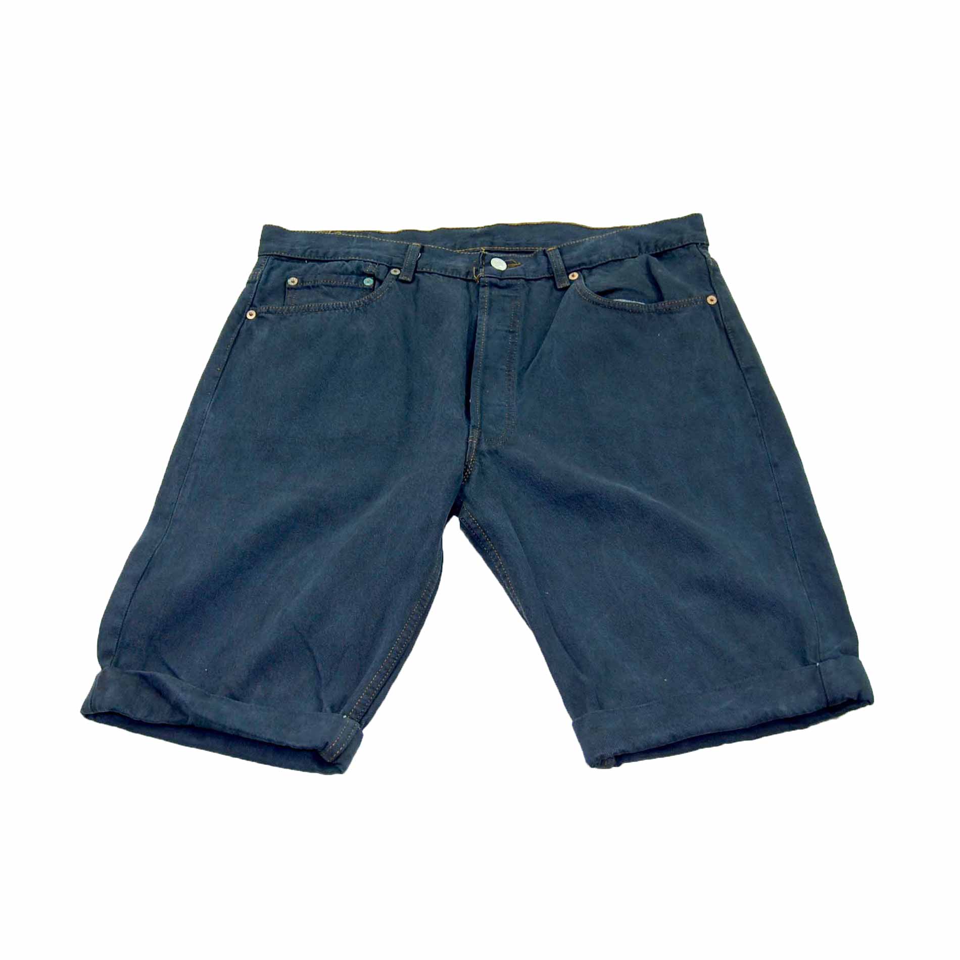Levis Navy Denim Long Shorts