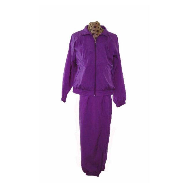 80s Magenta Purple Shell Suit Two Piece - XL - Image 2