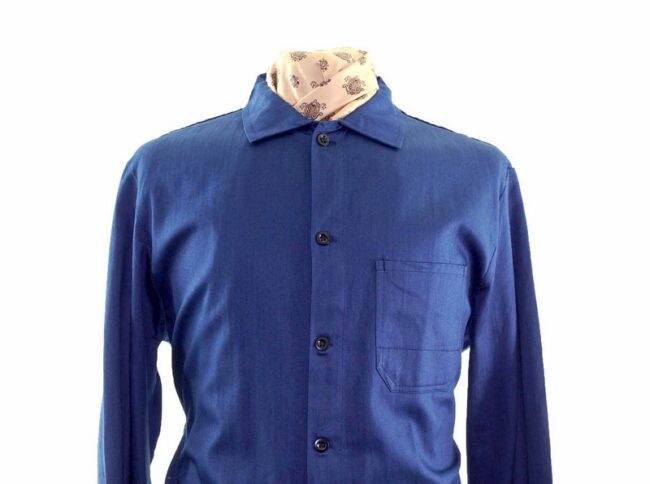 Dark Blue Vintage French Work Jacket - L - Image 2