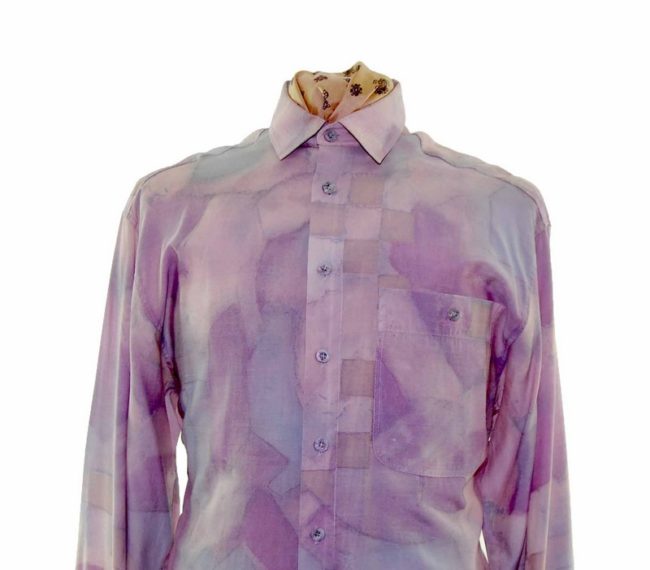 80s Pink Gradient Long Sleeve Shirt - XL - Image 2