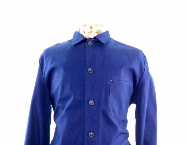 Vintage Navy French Work Jacket - XXL - Image 2