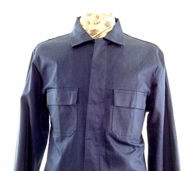 Vintage Blue French Work Jacket - L - Image 2