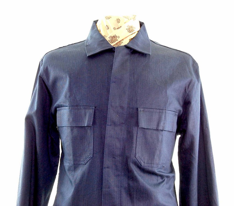 Vintage Blue French Work Jacket - Blue 17 Vintage Clothing