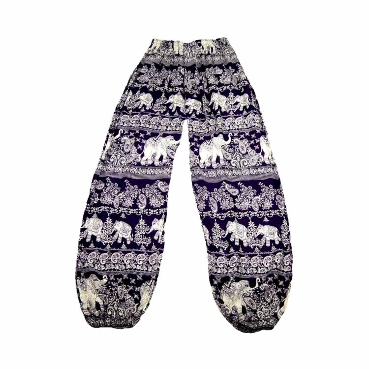 90s Thai Elephant Purple Harem Pants