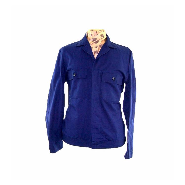 Vintage Blue French Cotton Work Jacket