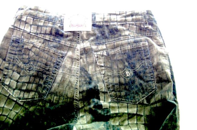 90s Velour Snake Skin High Waisted Jeans - 10 - Image 3