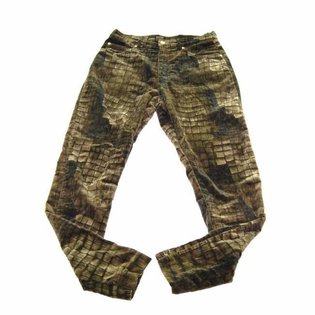 90s Velour Snake Skin High Waisted Jeans - 10