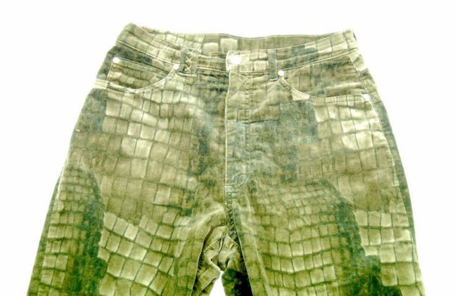 90s Velour Snake Skin High Waisted Jeans - 10 - Image 2